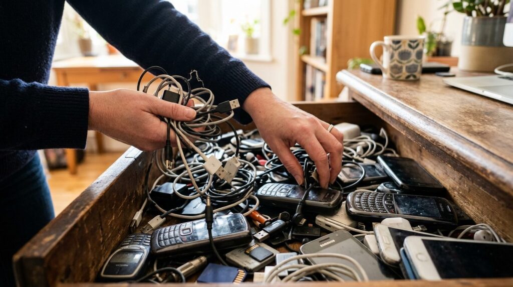 Close-up professional photograph of a persons hands sorting